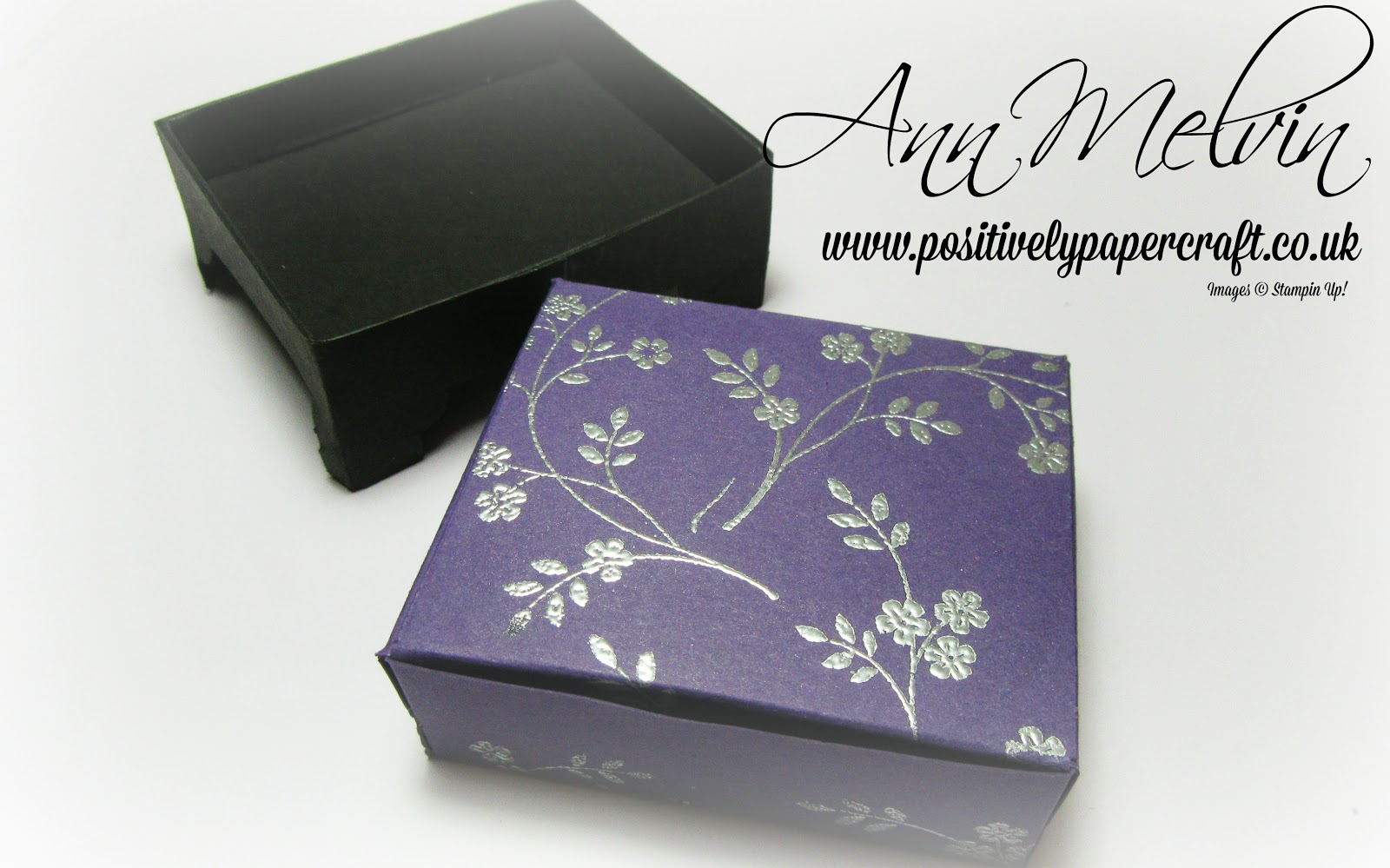 Positively papercraft Heat Embossed Gift Box With Fancy Stand