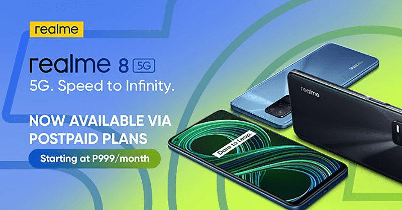 realme 8 5G now available with PHP 999/month postpaid plans via Smart and Globe