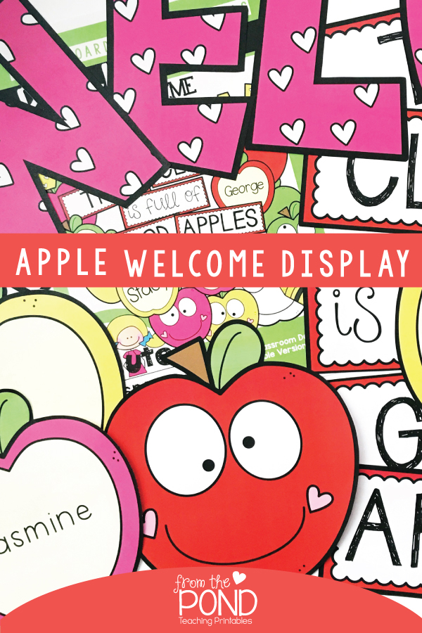 Apple Classroom Door and Bulletin Board Display From the Pond
