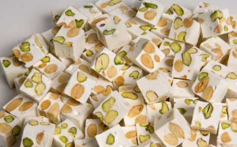 Nougat aux amandes et pistaches