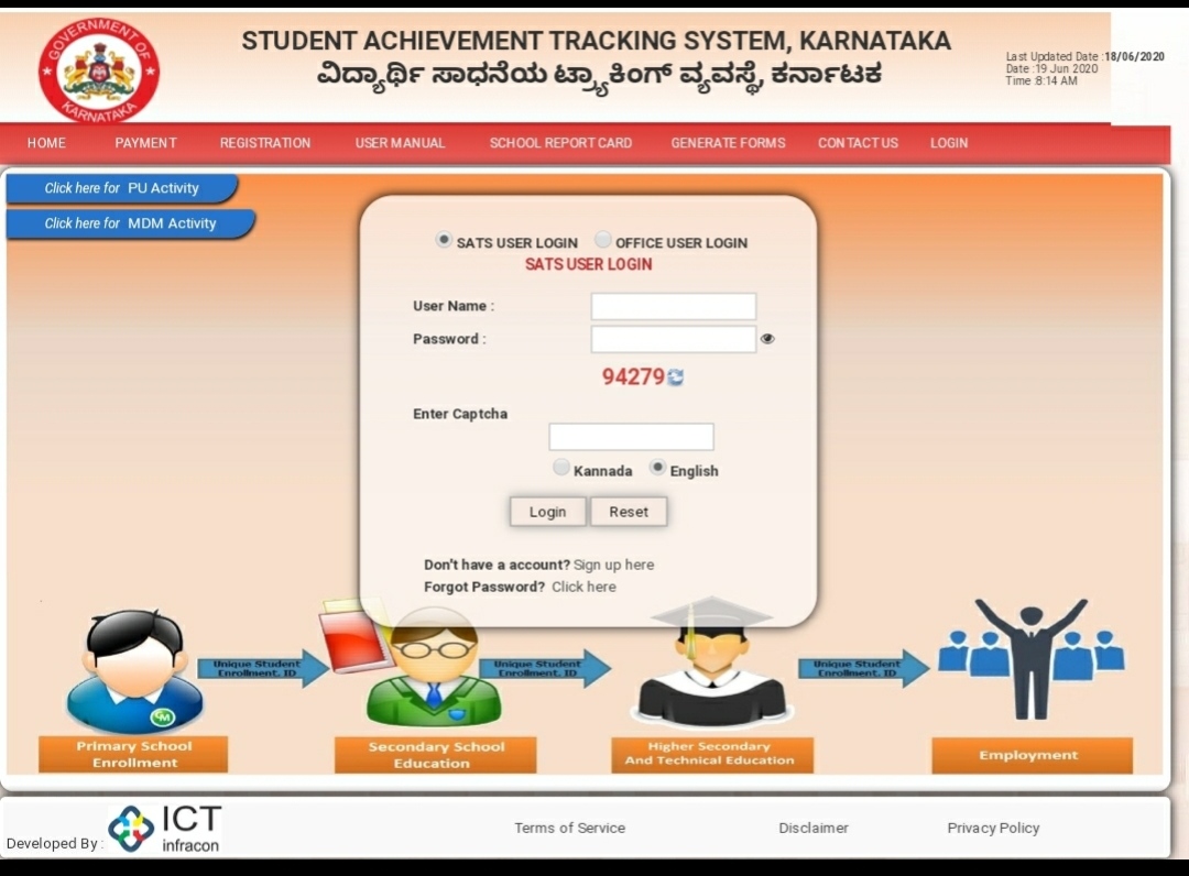 Update SATS A separate login for both officers and teachers is provided