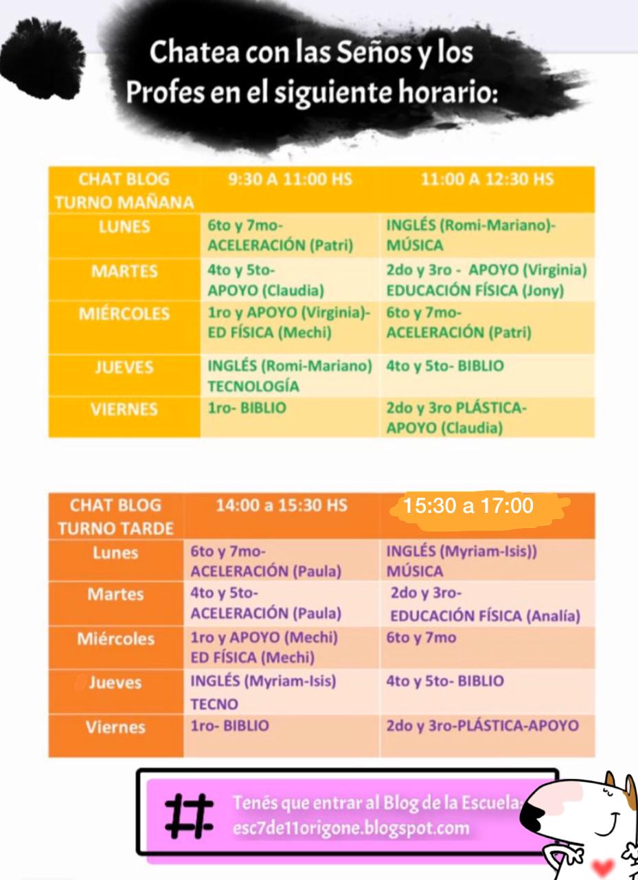 Escuela Nº 7 DE 11 TTE. Manuel Félix Origone Vamos a Chatear