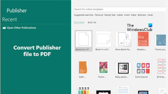 Convertir archivo de editor a PDF
