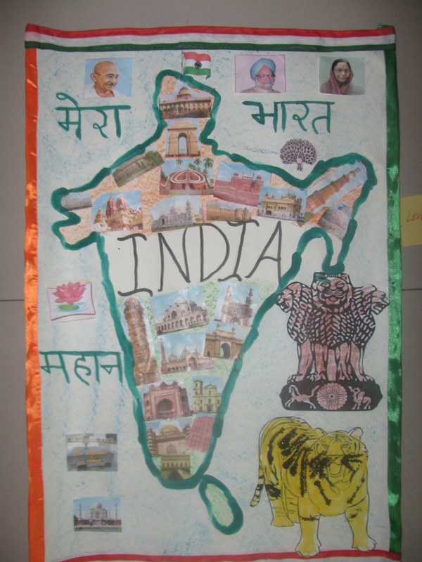 dews the school panchkula patriotic collage making collage making
