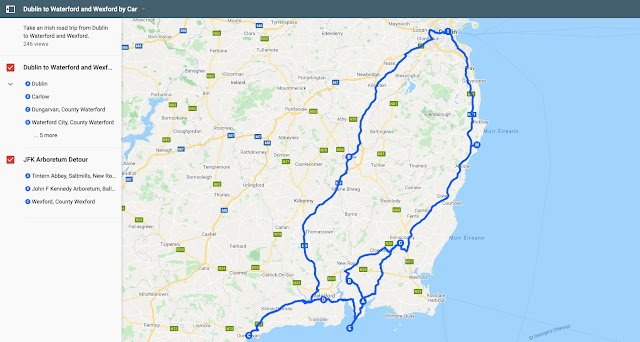 Waterford Wexford Ireland Road Trip Map