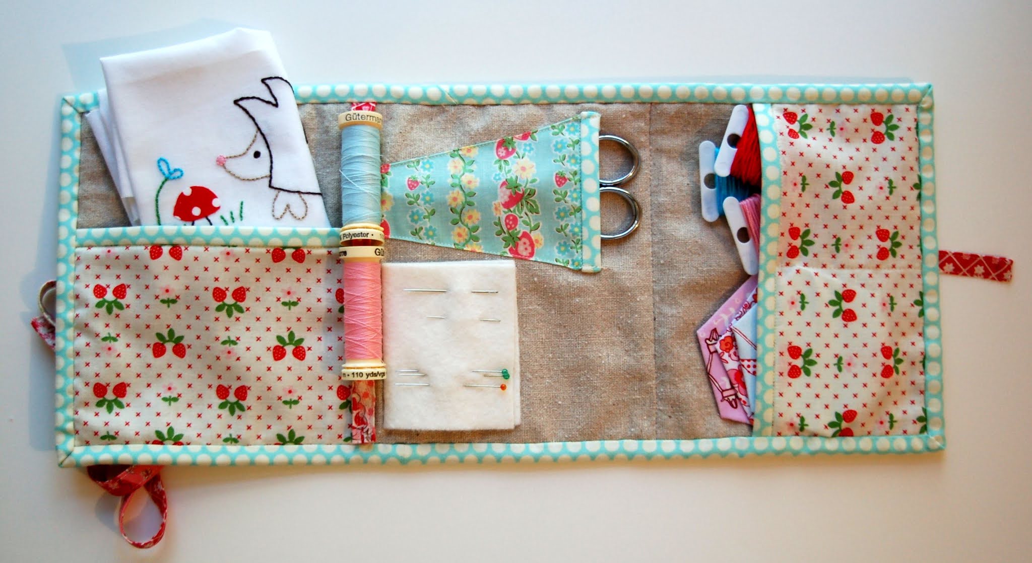 travel sewing kit patchwork
