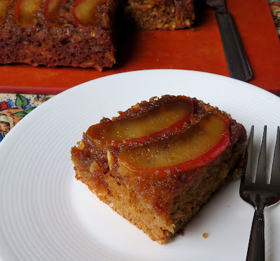 Upside-down Toffee Apple Brownies