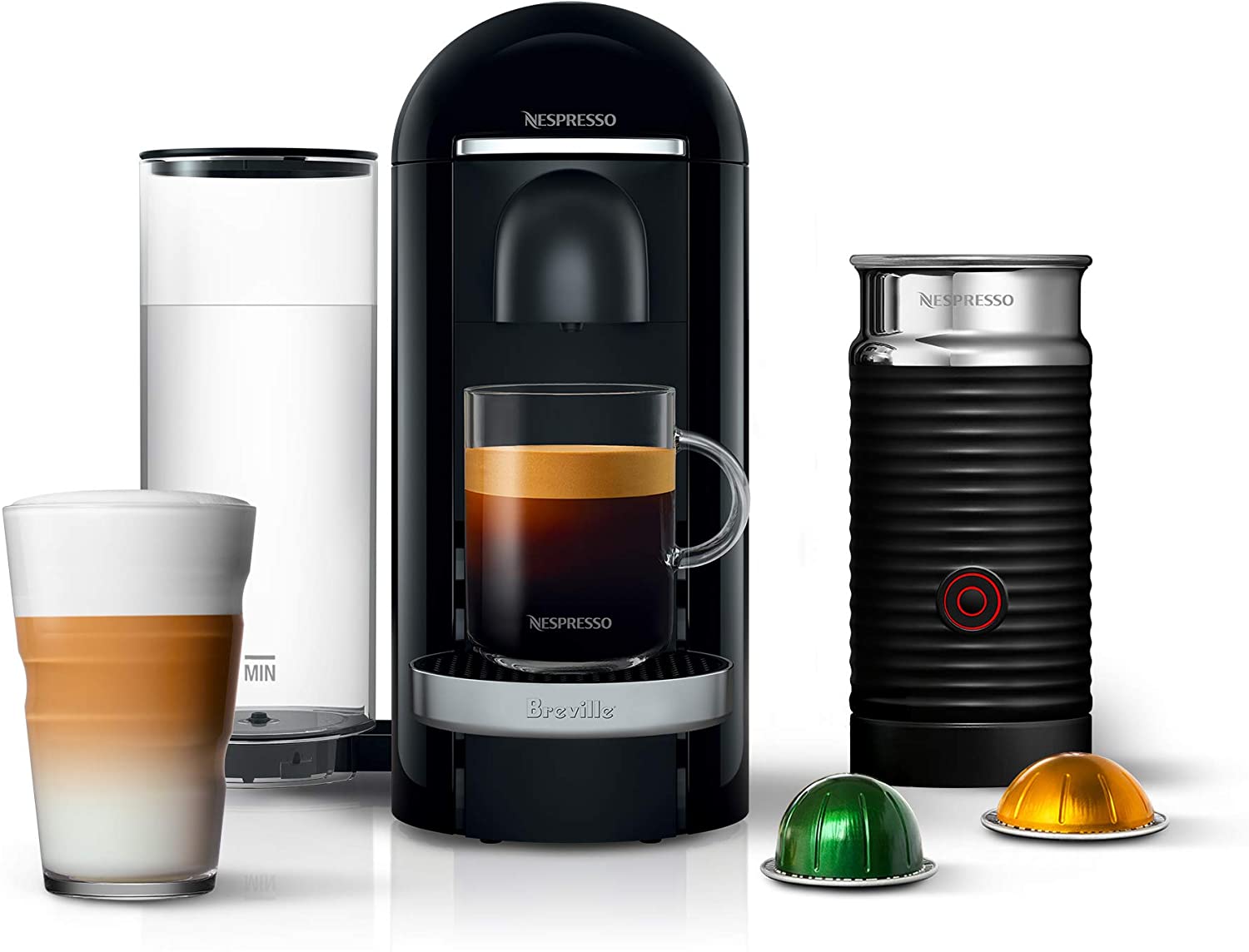 Nespresso VertuoPlus Deluxe Coffee and Espresso Machine Bundle with