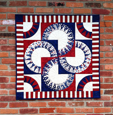 American Honor, Patriotic Quilts, Red White and Blue Quilts, Freedom Rings, NY Beauty Blocks