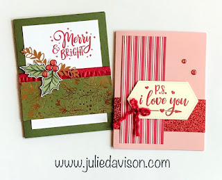 Stampin' Up! Everything Festive Cards for Christmas & Valentine's Day ~ 2019 Holiday Catalog ~ www.juliedavison.com