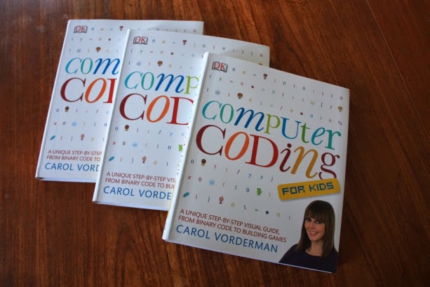 a stack of Computer Coding for Kids books