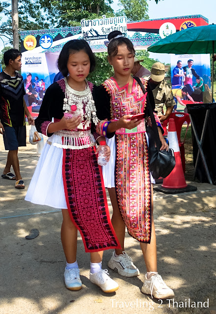 Two school girls in Pha Klang, Nan province Traveling in Thailand
