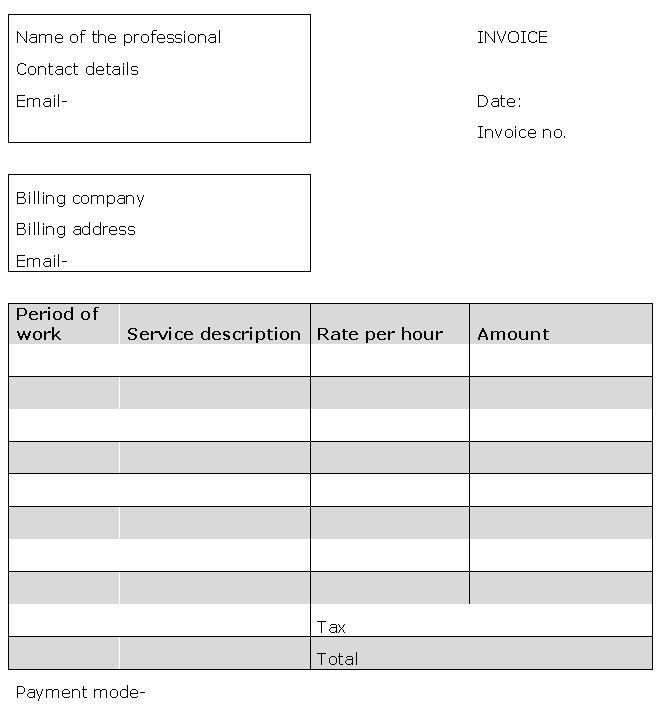 Sample Reimbursement Invoice Invoice Template