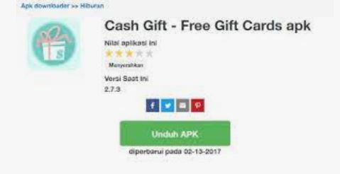 cash gift aplikasi penghasil uang dengan menonton iklan