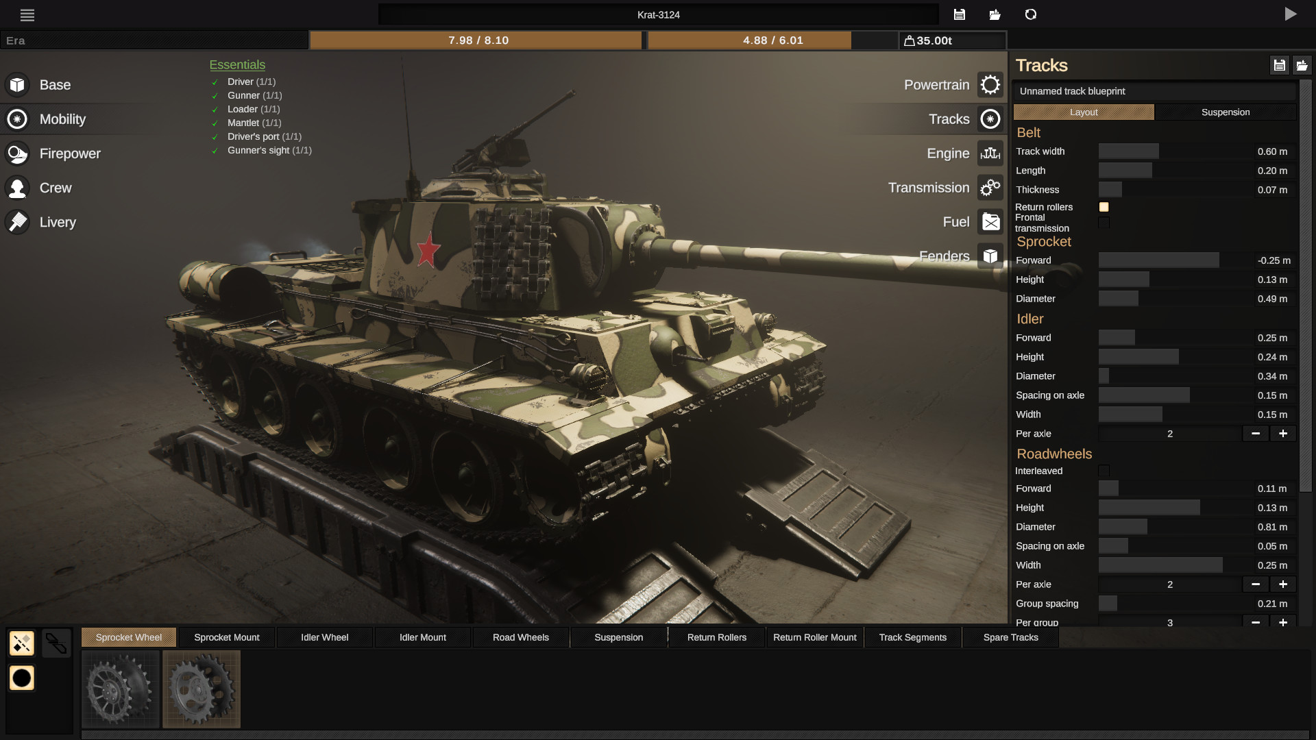 New Games SPROCKET (PC) Tank Design Simulator Early Access The
