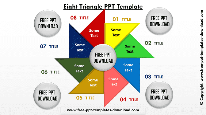 Eight Triangle PPT Template | Free Slide Download