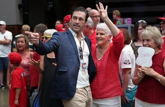 Actor Jon Hamm: Hamm about The Simmons and Hamm at The Cardinals Hall of  Fame Induction baseball(2015)