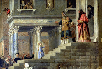 The Presentation of the Virgin Mary by Titian (1534-38, Gallerie dell'Accademia, Venice).