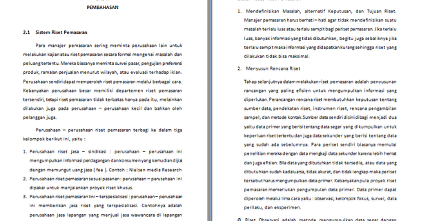 Contoh Makalah Riset Pemasaran Dan Peramalan Permintaan