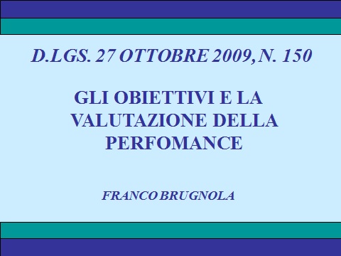 La valutazione della performance