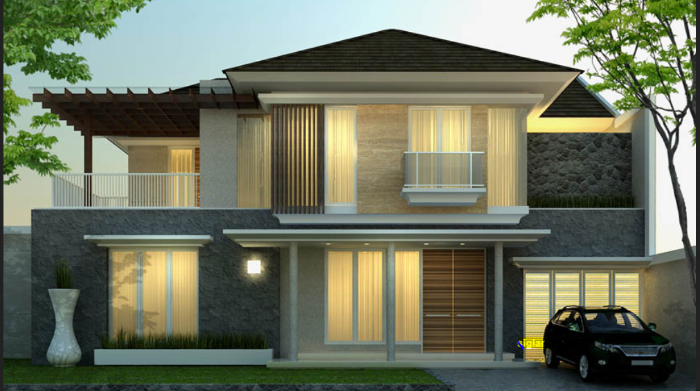  Desain Rumah Minimalis 2 Lantai Luas Tanah 100m2 dan 200m2