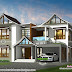 2950 sq-ft 4 bedroom modern sloping roof house