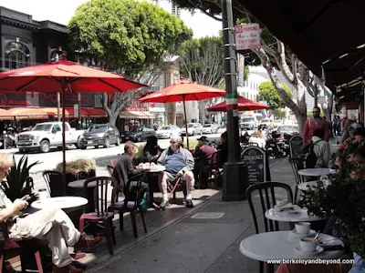 parklet in front of Caffe Greco in San Francisco