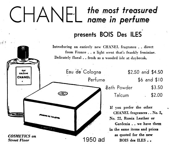Chanel Perfume Bottles: Bois des Iles c1926