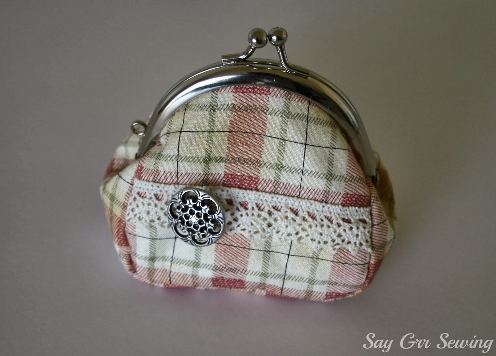 Say Grr Sewing A Pair Of Pink Plaid Penny Purses