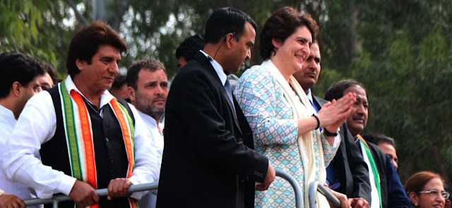 Priyanka Gandhi's entry with  magnificent seven