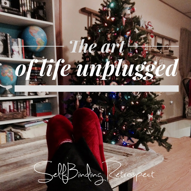 unplugged, rest, slippers, christmas tree, book shelf