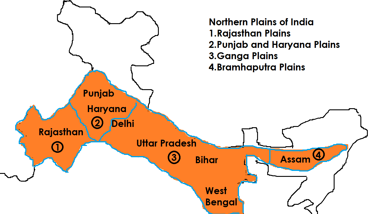 Short Notes Northern Plains Of India Indo Gangetic Plains Division UPSC Northern%2BPlains%2Bof%2BIndia%2Bon%2Bthe%2Bbasis%2Bof%2BRegion 