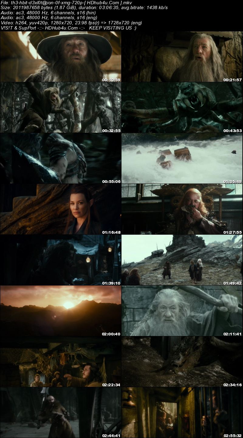 The Hobbit The Desolation Of Smaug 2013 Hindi Dual Audio Extended 480p BluRay 550MB Download