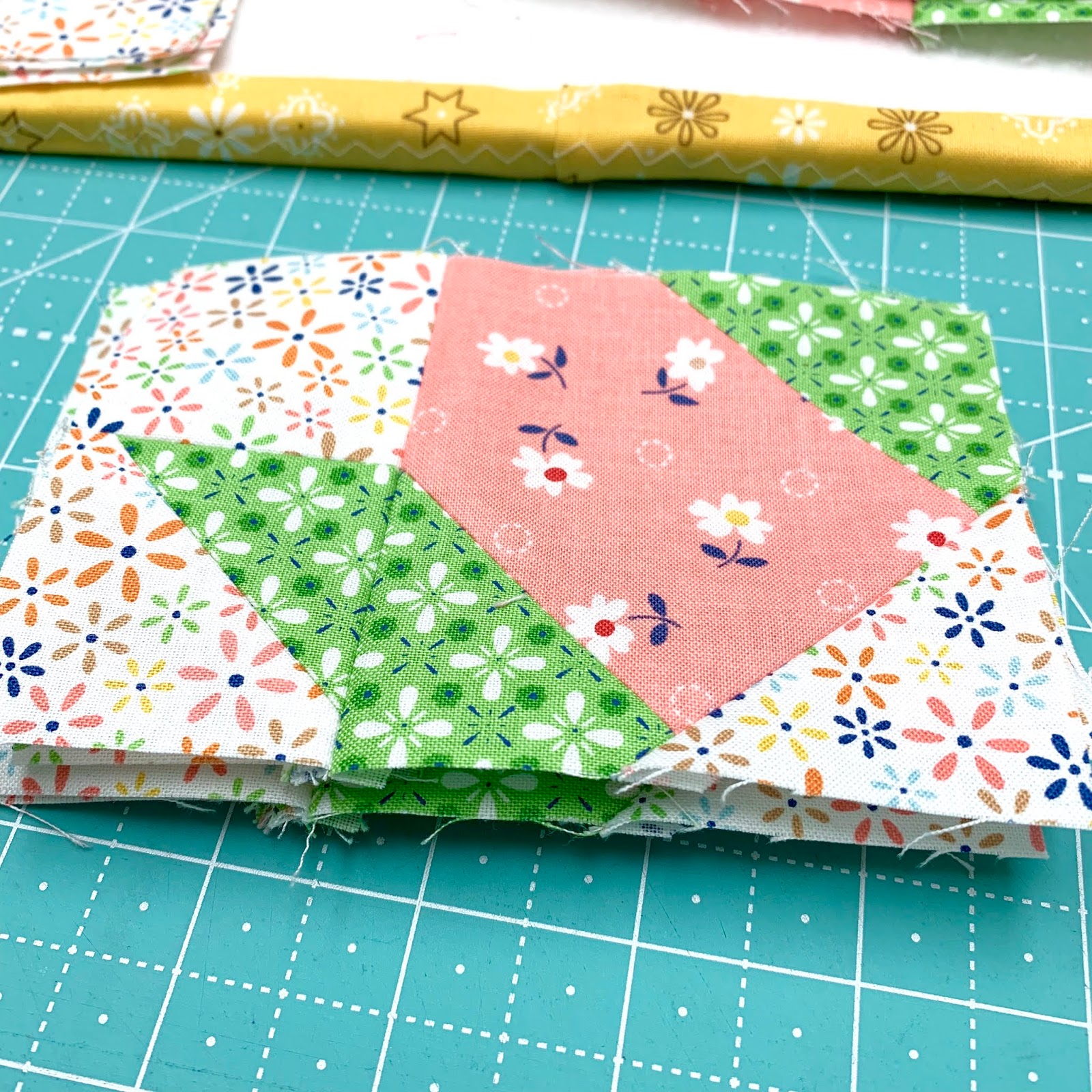 Bee In My Vintage Block Along Block One Grandma's Star Quilt Block Tutorial...with