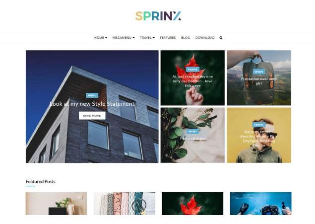 قالب المدون المستجيب Sprinx