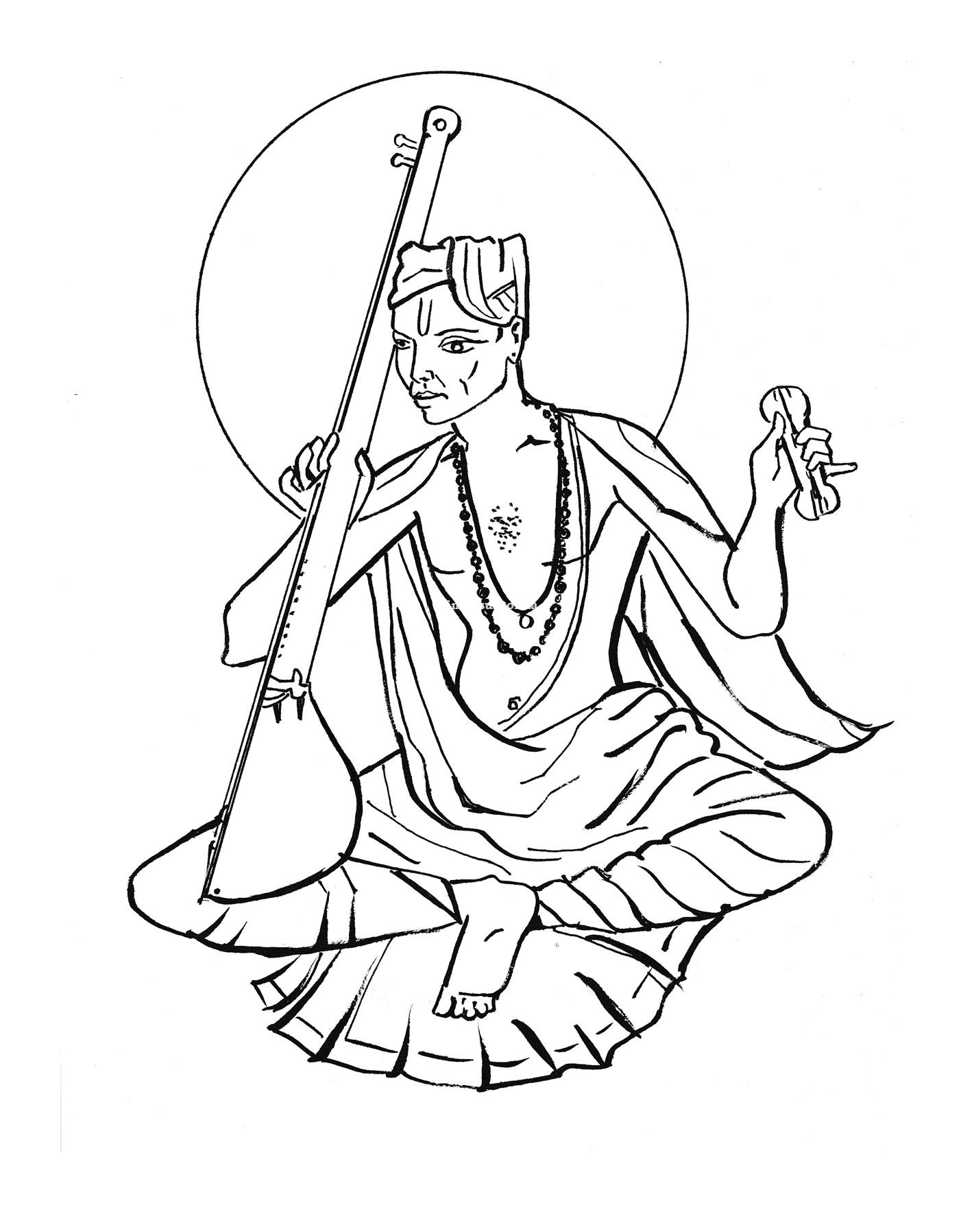 Heritage of India Saint Thyagaraja Swamy line drawings in my collection on the occasion of