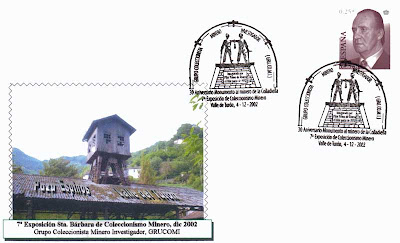 Sobre con matasellos del parque minero La Colladiella, Grucomi, Turón 2002