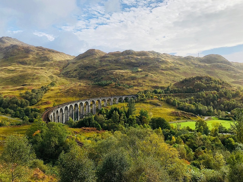 Glenfinnan Viaduct, Scotland - The Longest Concrete Railway Bridge In Scotland
