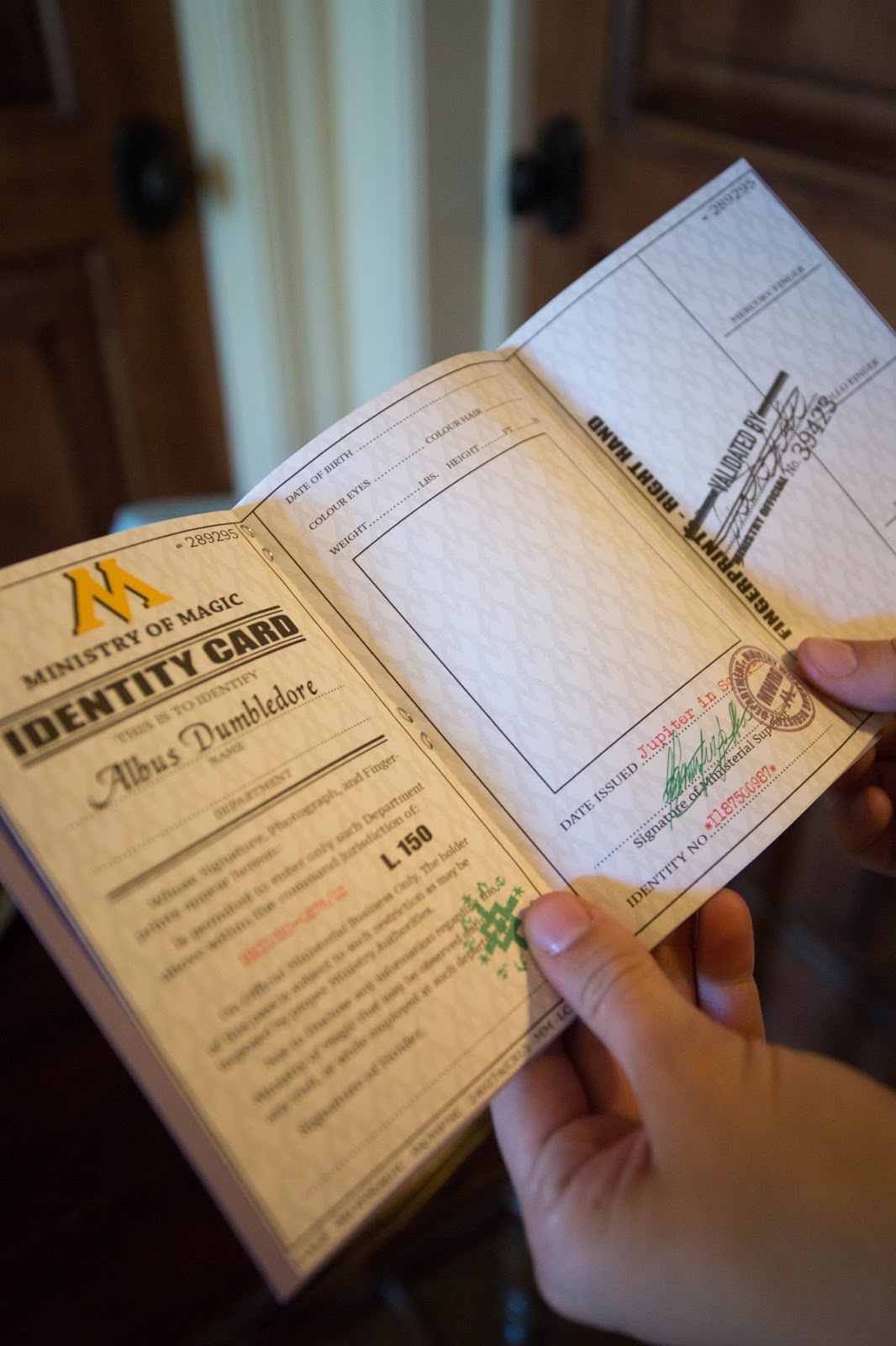 Harry Potter Ministry Of Magic Id Card Printable
