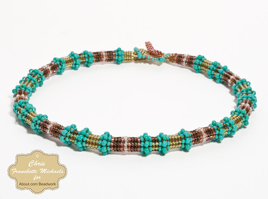 Pattern bijoux Tubular Herringbone Stitch Necklace