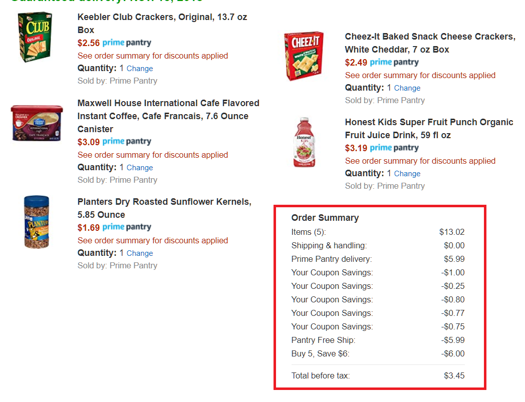Amazon Prime Pantry Stacking Deals Extra 6 Off When You Buy 5