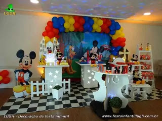 Decoração de aniversário do Mickey