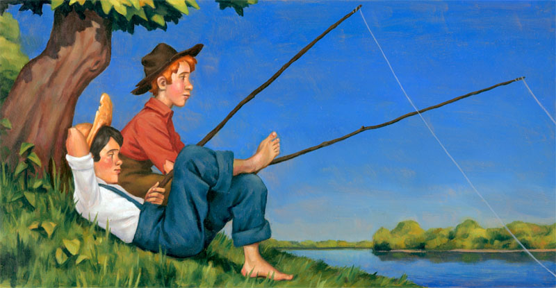 Том сойер с друзьями рисунок