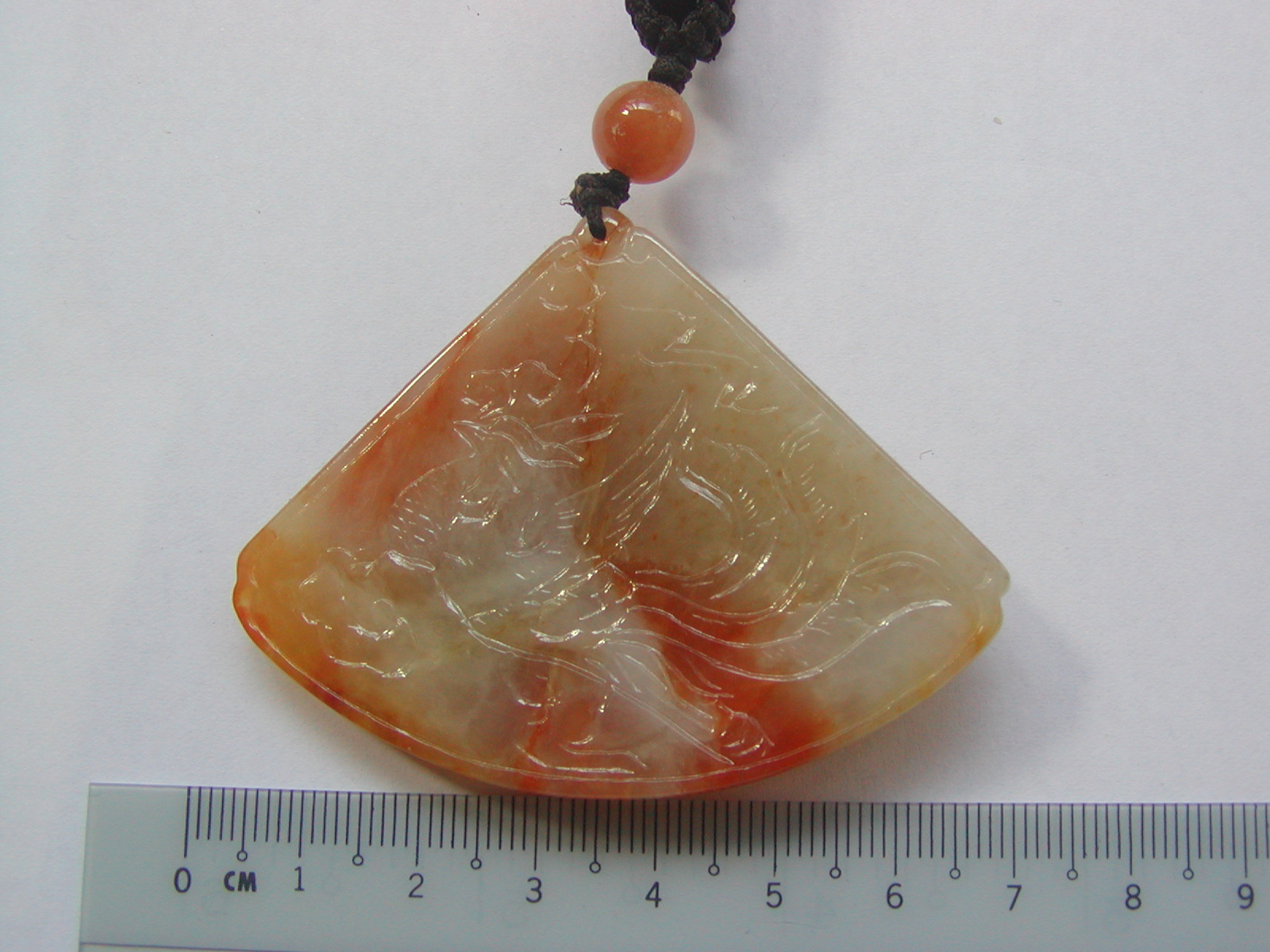 His Jewellery Rare Red Jadeite Fan