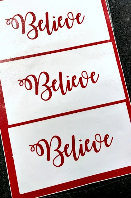 Vinyl Believe stencils