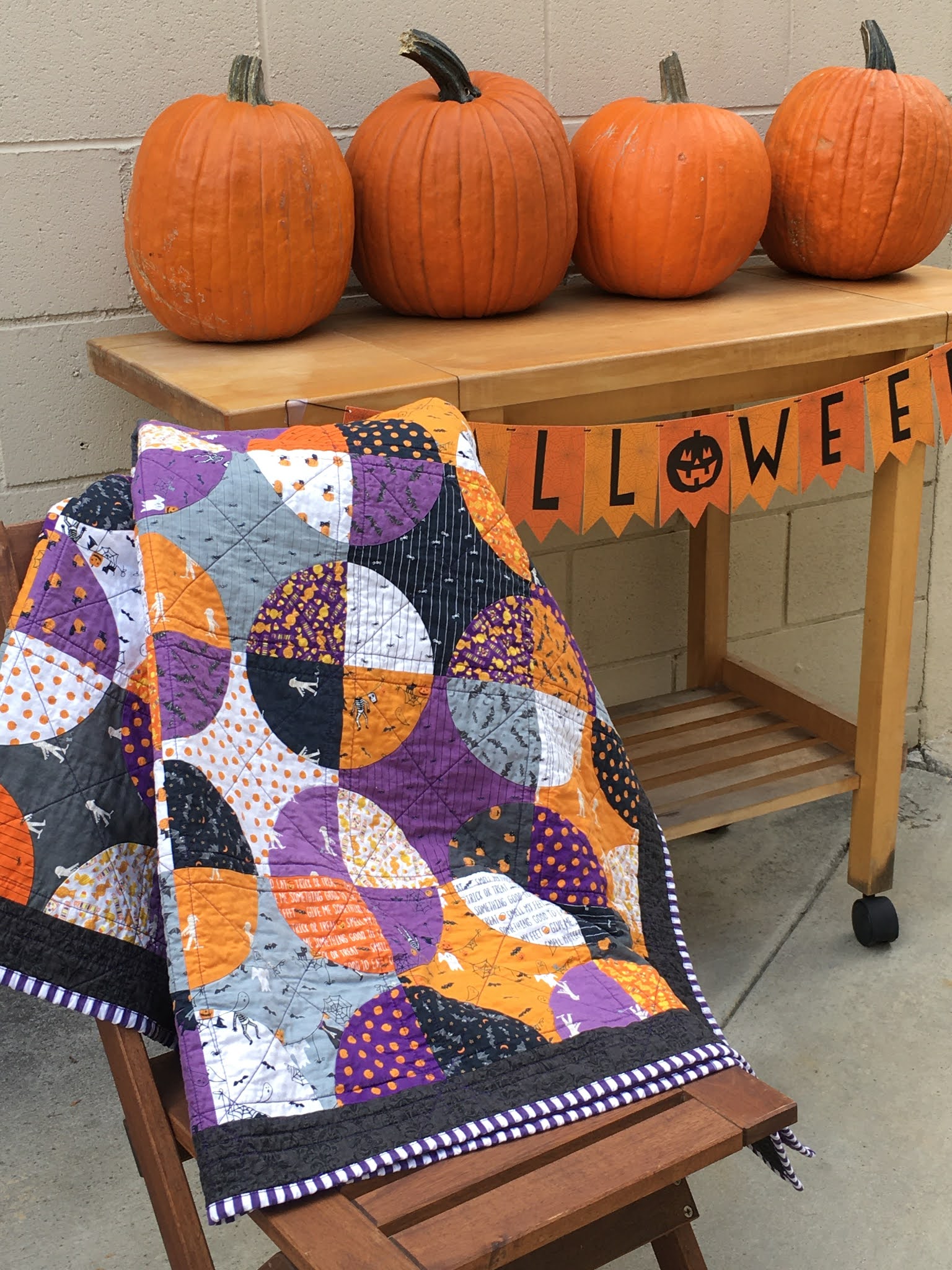 Ye Olde Old Mill Path Quilt Halloween Style