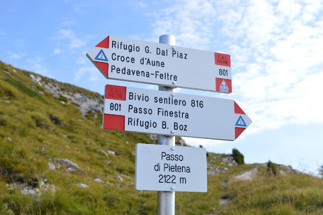 traversata vette feltrine rifugio dal piaz boz