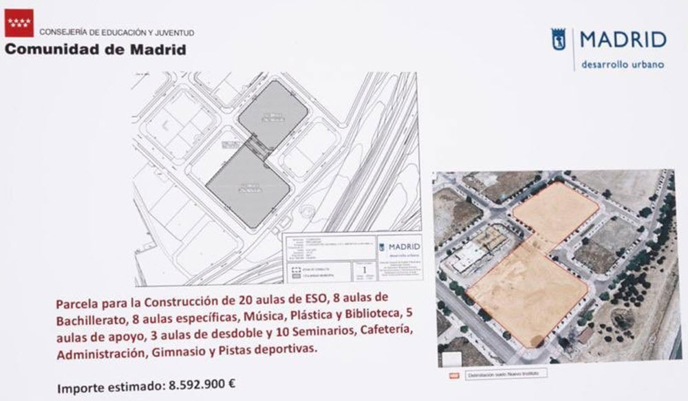 9 millones para el nuevo instituto del barrio de Butarque | es por madrid