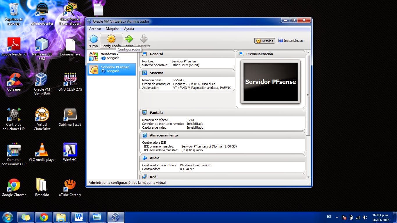 Informática: Instalación de pfSense