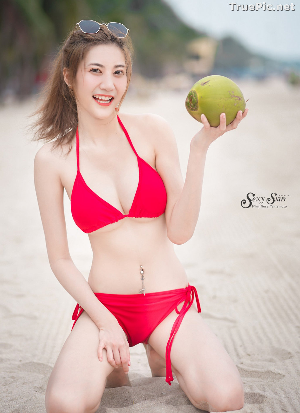 Image Thailand Model - Nitchakan Thongruangkitti - Red Fern Bikini - TruePic.net - Picture-8